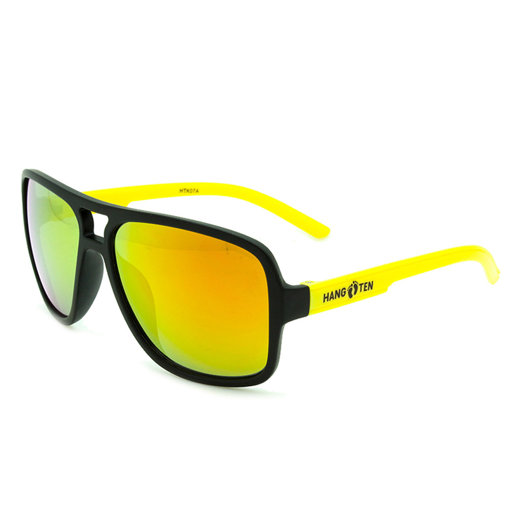 Boys Aviator Sunglasses Hollister Black Yellow Hang Ten Kids Sunglasses